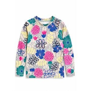 Tea Collection Girl's Floral long Sleeve Rash Guard 10